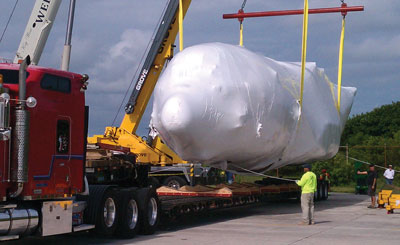 shipping aerospace equipment